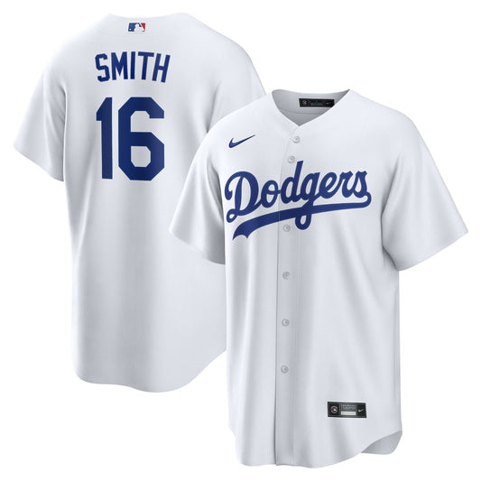 Los Angeles Dodgers Will Smith Nike Home Replica Jersey - White MLB Team Jersey Baseball Fan Apparel