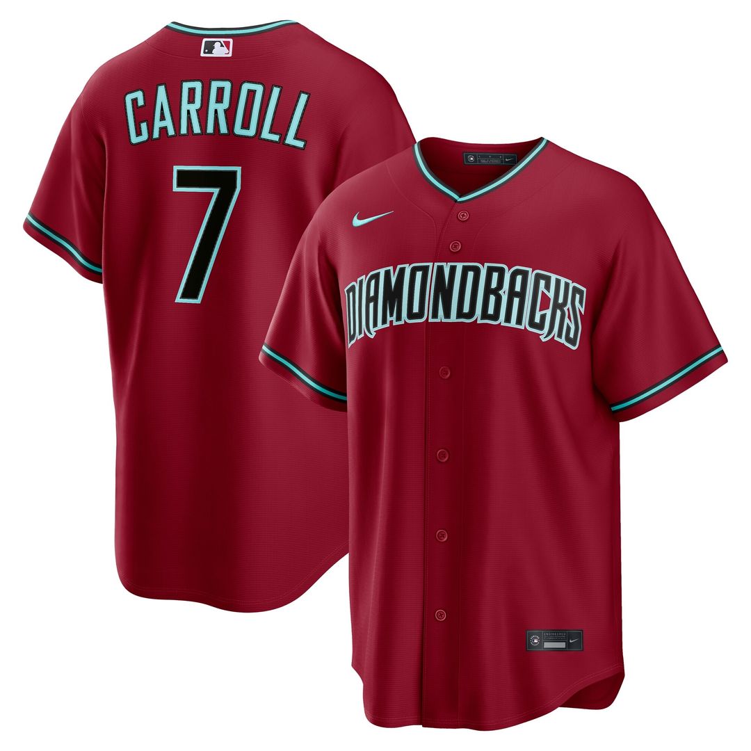 Arizona Diamondbacks Corbin Carroll Nike Alternate Replica Jersey - Black MLB Team Jersey Baseball Fan Apparel