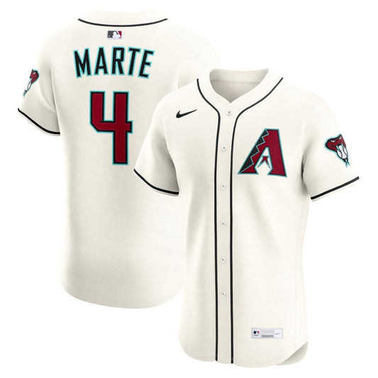 Arizona Diamondbacks Ketel Marte Nike Home Elite Jersey - Cream MLB Team Jersey Baseball Fan Apparel