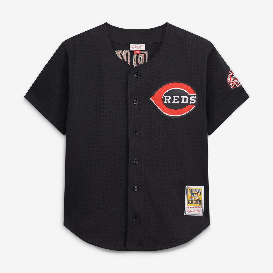 Cincinnati Reds Barry Larkin Mitchell & Ness Throwback Cooperstown Mesh Batting Practice Jersey - Red MLB Team Jersey Baseball Fan Apparel