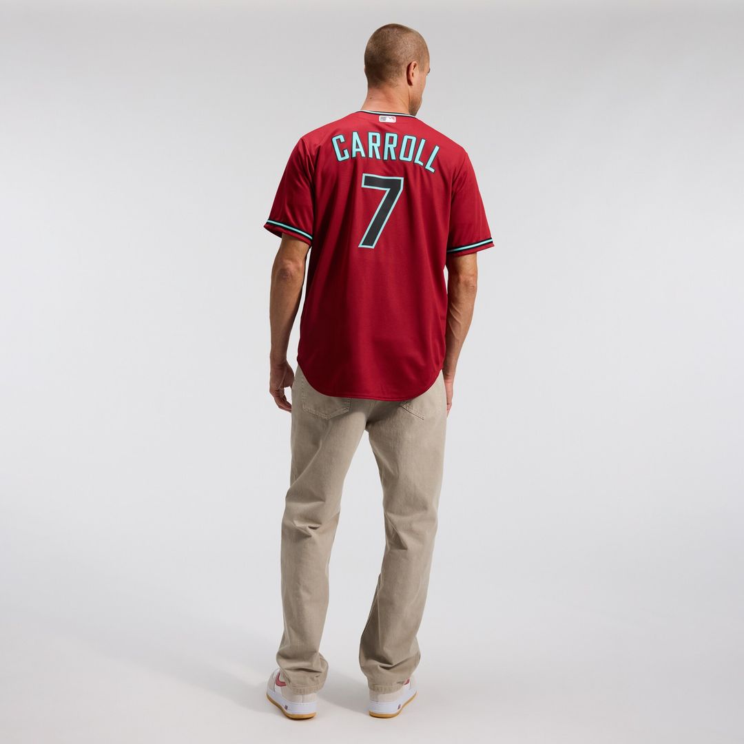 Arizona Diamondbacks Corbin Carroll Nike Alternate 2 Replica Jersey - Crimson MLB Team Jersey Baseball Fan Apparel