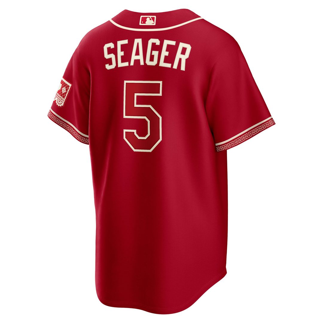 Texas Rangers Corey Seager Nike 2026 City Connect Stadium Jersey - Red MLB Team Jersey Baseball Fan Apparel