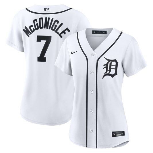 Detroit Tigers Kevin McGonigle Nike Women's Home Replica Jersey - White MLB Team Jersey Baseball Fan Apparel