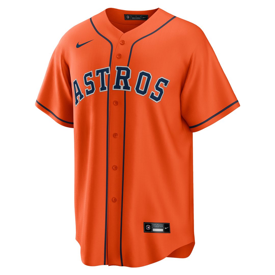 Houston Astros Yordan Álvarez Nike Alternate Replica Player Jersey - Orange MLB Team Jersey Baseball Fan Apparel