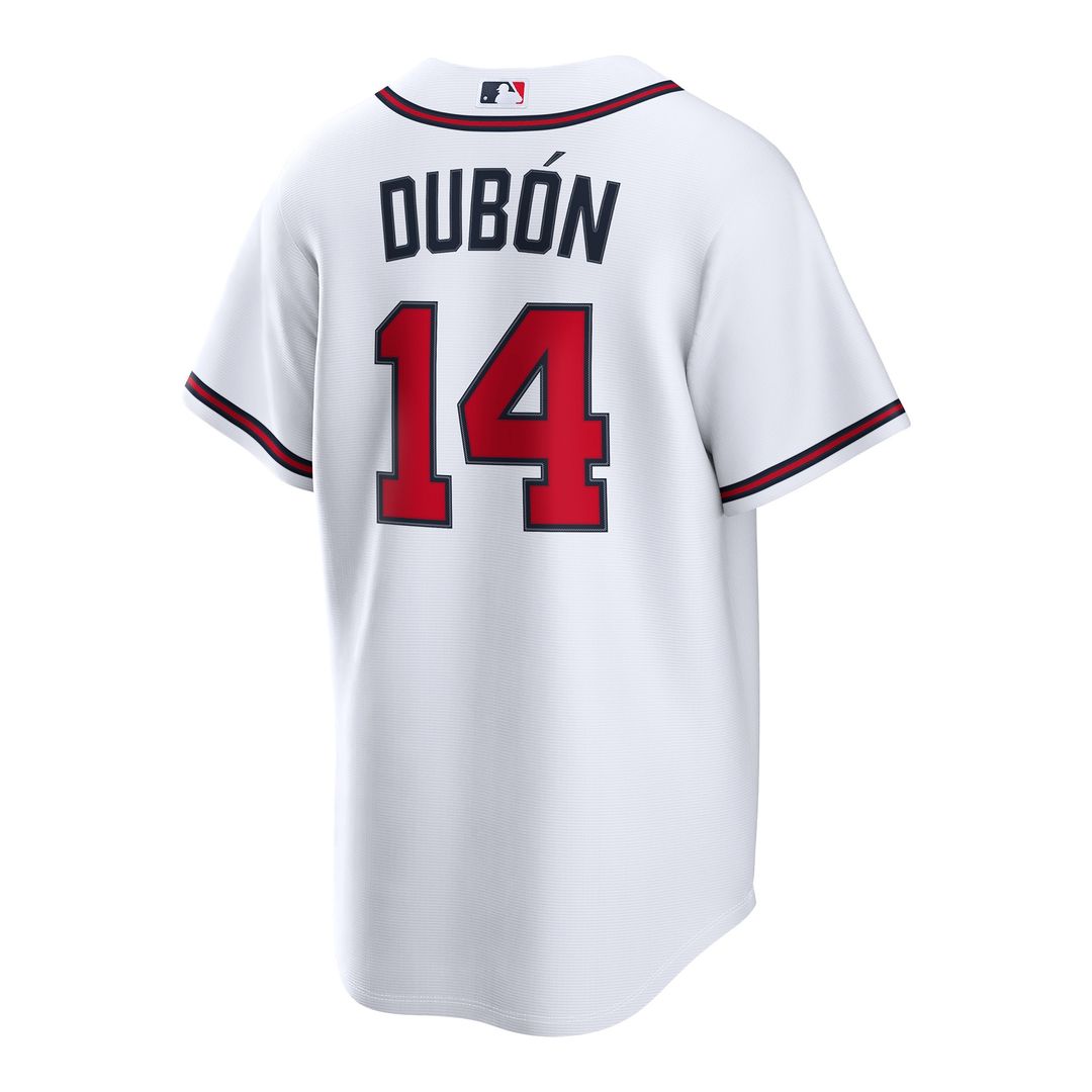 Atlanta Braves Mauricio Dubón Nike Home Replica Jersey - White MLB Team Jersey Baseball Fan Apparel