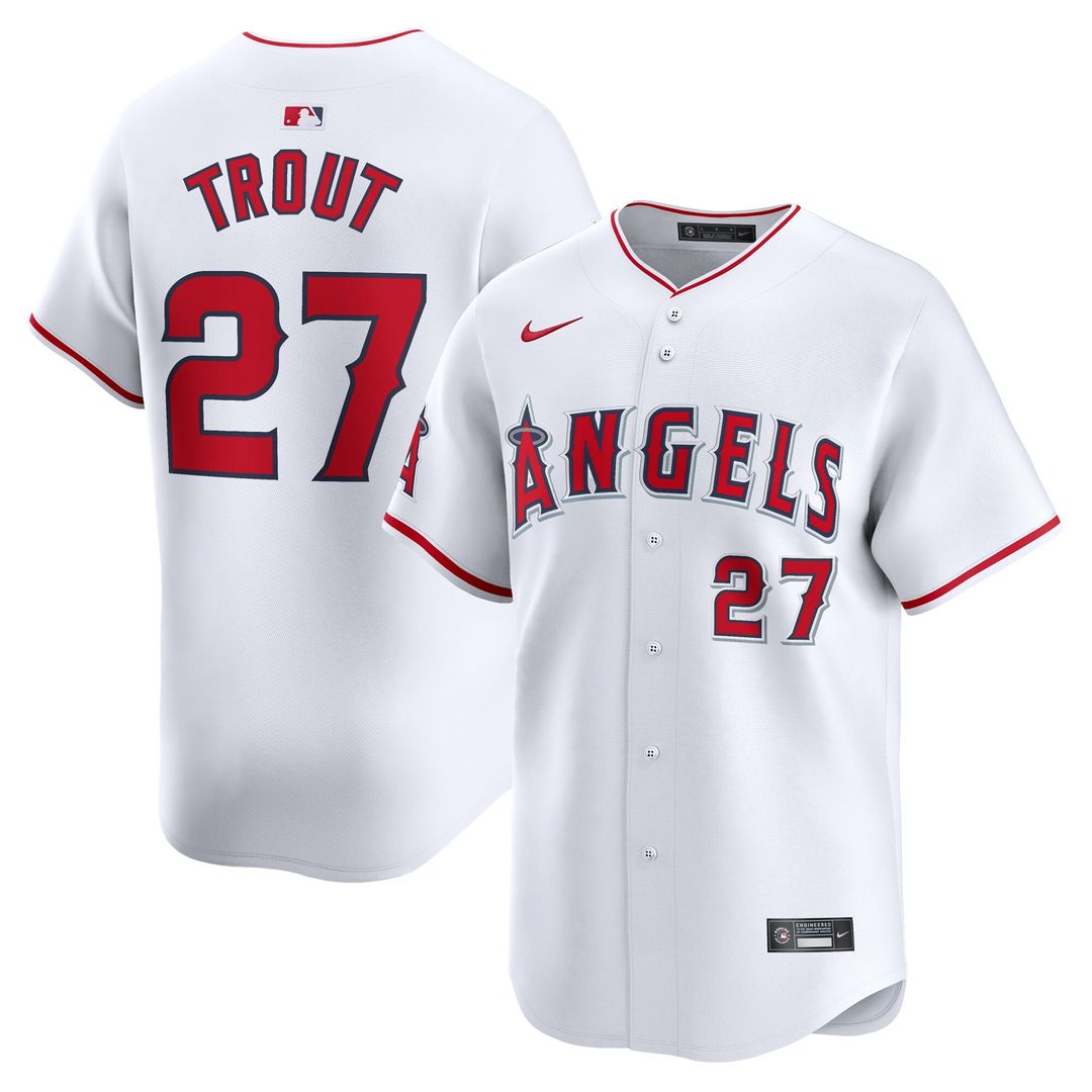 Los Angeles Angels Mike Trout Nike Youth Home Limited Player Jersey - White MLB Team Jersey Baseball Fan Apparel