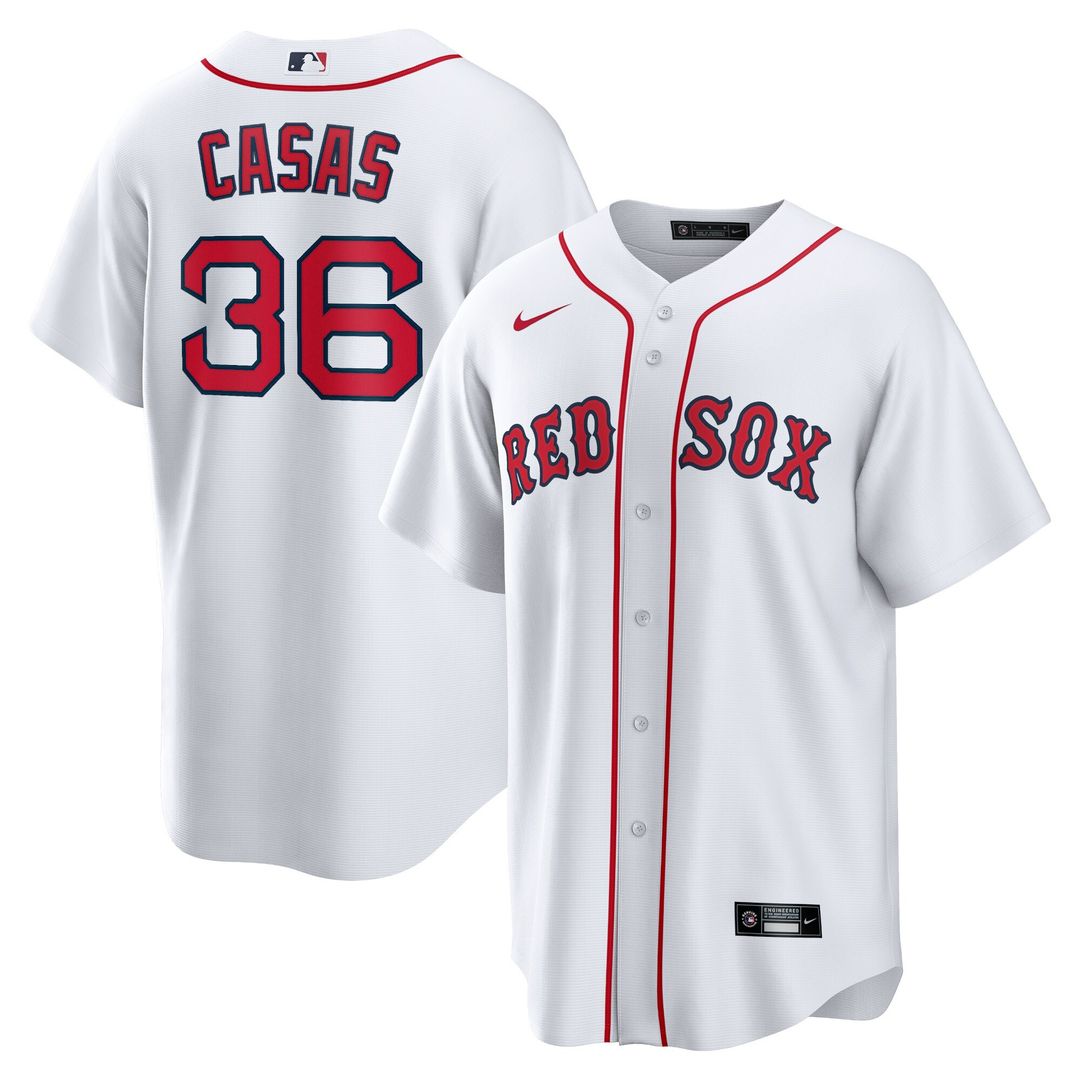 Boston Red Sox Triston Casas Nike Home Replica Jersey - White MLB Team Jersey Baseball Fan Apparel