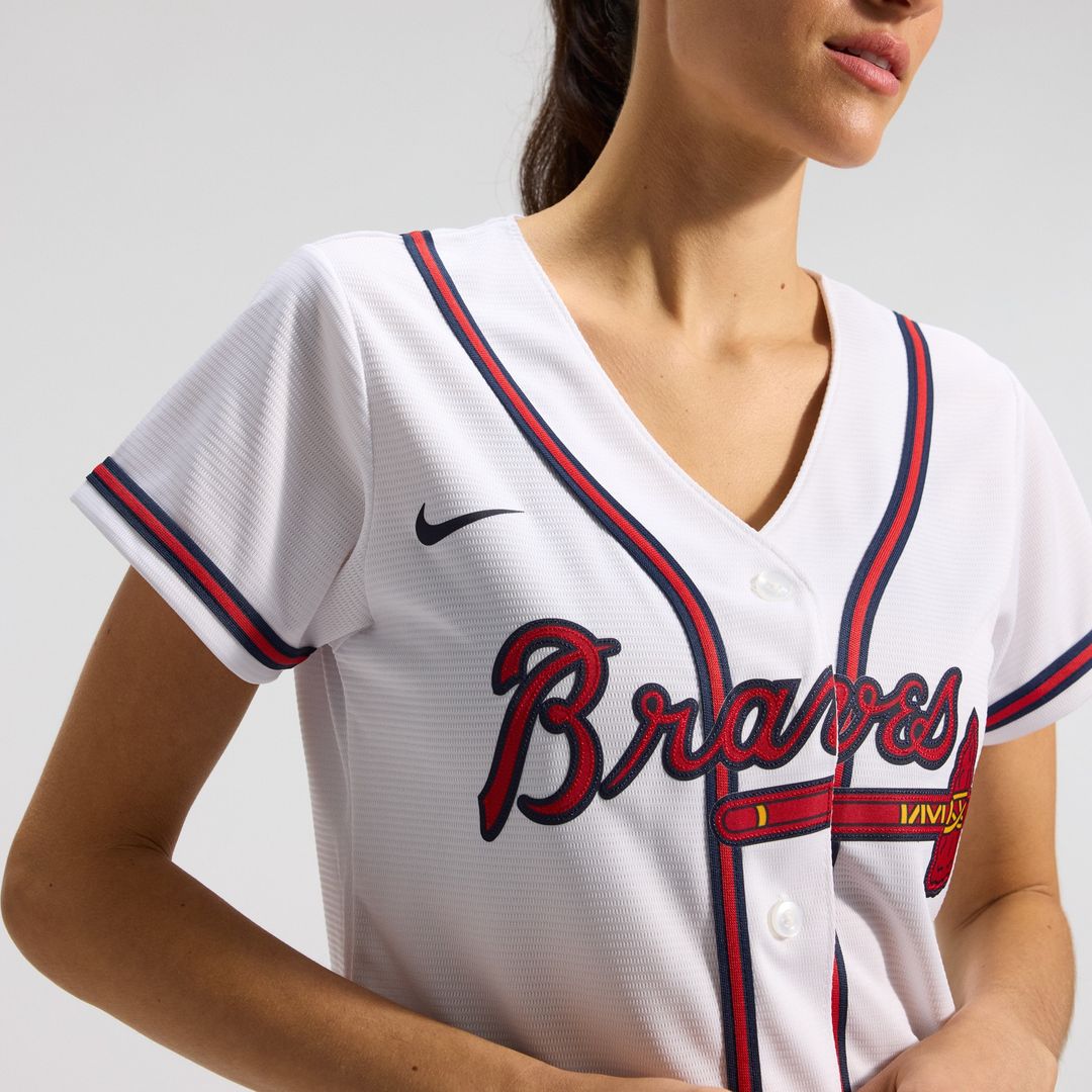 Atlanta Braves Nike Women's Home Replica Team Jersey - White MLB Team Jersey Baseball Fan Apparel