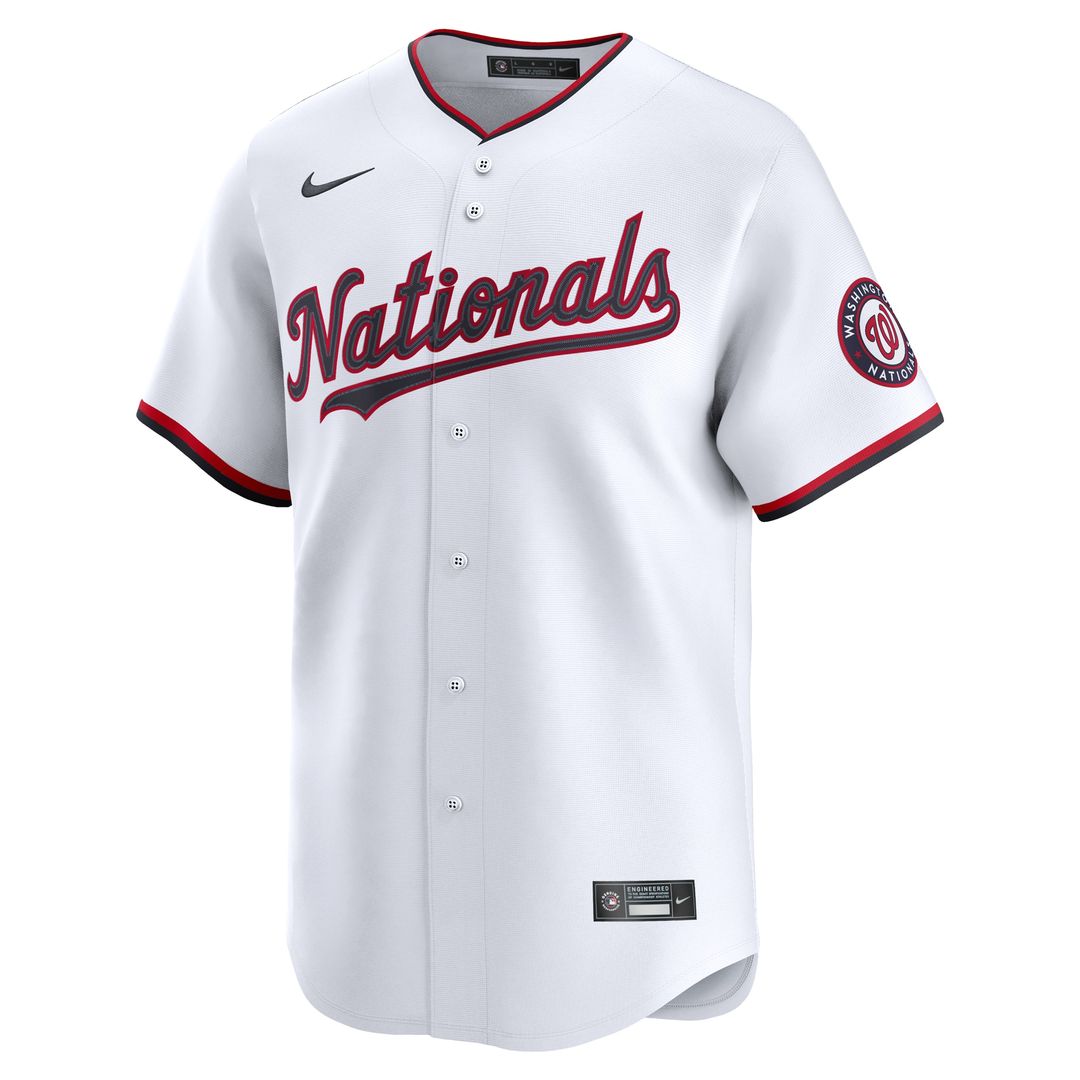 Washington Nationals Nike Home Limited Custom Jersey - White MLB Team Jersey Baseball Fan Apparel