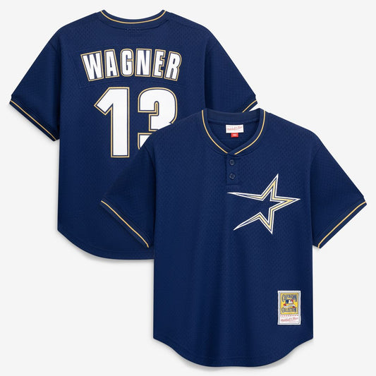 Houston Astros Billy Wagner Mitchell & Ness Authentic Batting Practice Jersey - Navy MLB Team Jersey Baseball Fan Apparel