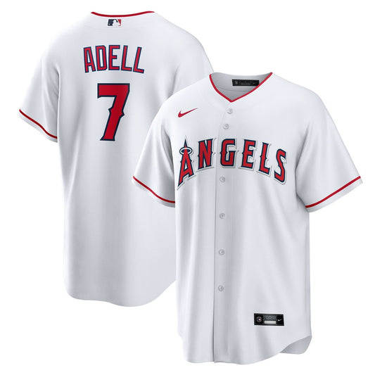 Los Angeles Angels Jo Adell Nike Home Replica Jersey - White MLB Team Jersey Baseball Fan Apparel