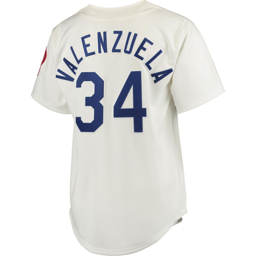 Los Angeles Dodgers Fernando Valenzuela Mitchell & Ness Road 1981 Cooperstown Authentic Jersey - Gray MLB Team Jersey Baseball Fan Apparel