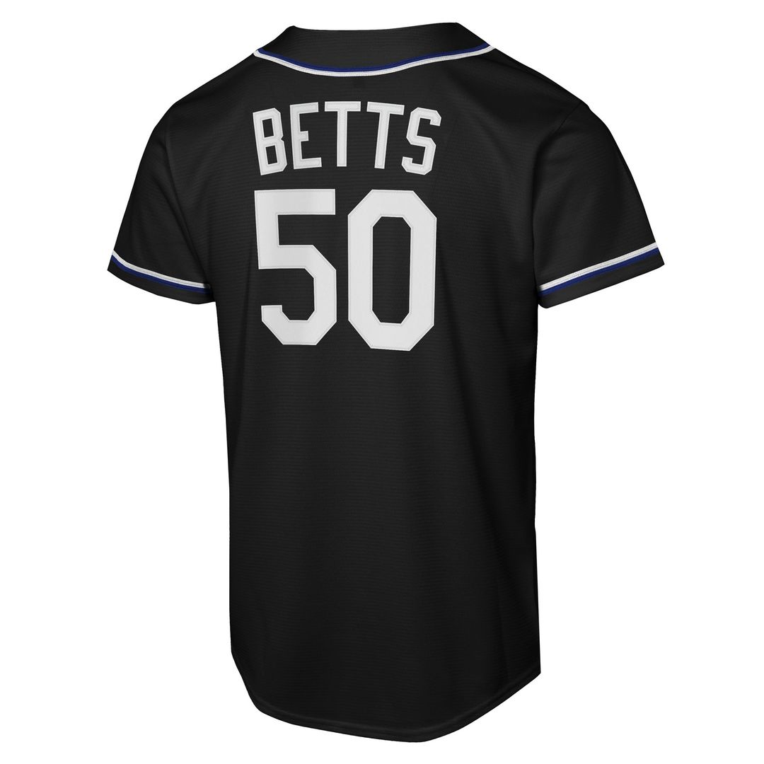 Los Angeles Dodgers Mookie Betts Nike Youth Fashion Replica Player Jersey - Black MLB Team Jersey Baseball Fan Apparel