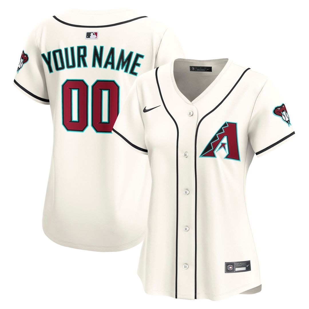 Arizona Diamondbacks Nike Women's Home Limited Custom Jersey - Cream MLB Team Jersey Baseball Fan Apparel