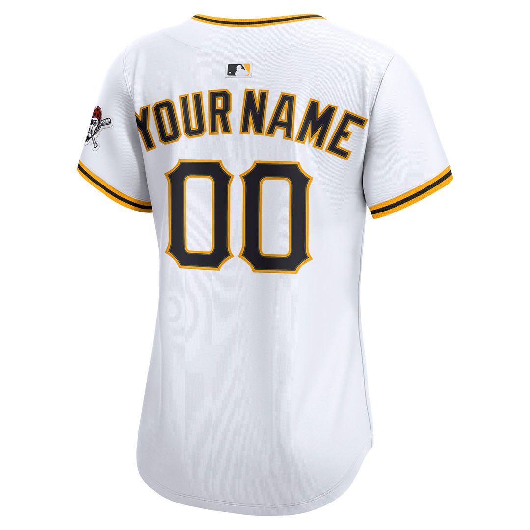 Pittsburgh Pirates Nike Women's Home Limited Custom Jersey - White MLB Team Jersey Baseball Fan Apparel