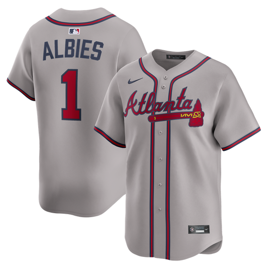 Atlanta Braves Ozzie Albies Nike Road Limited Player Jersey - Gray MLB Team Jersey Baseball Fan Apparel