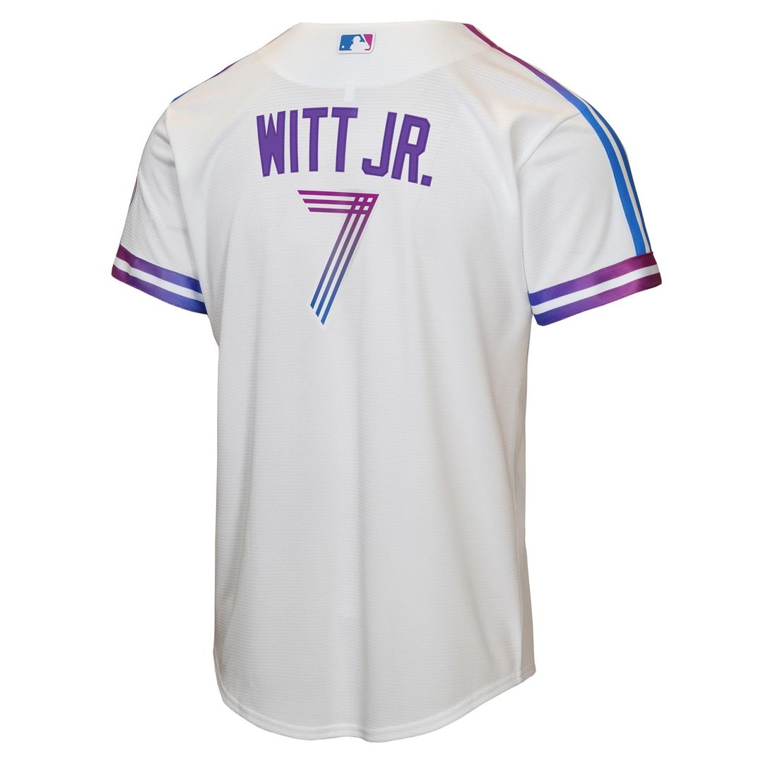 Kansas City Royals Bobby Witt Jr. Nike Youth 2026 City Connect Stadium Jersey - White MLB Team Jersey Baseball Fan Apparel