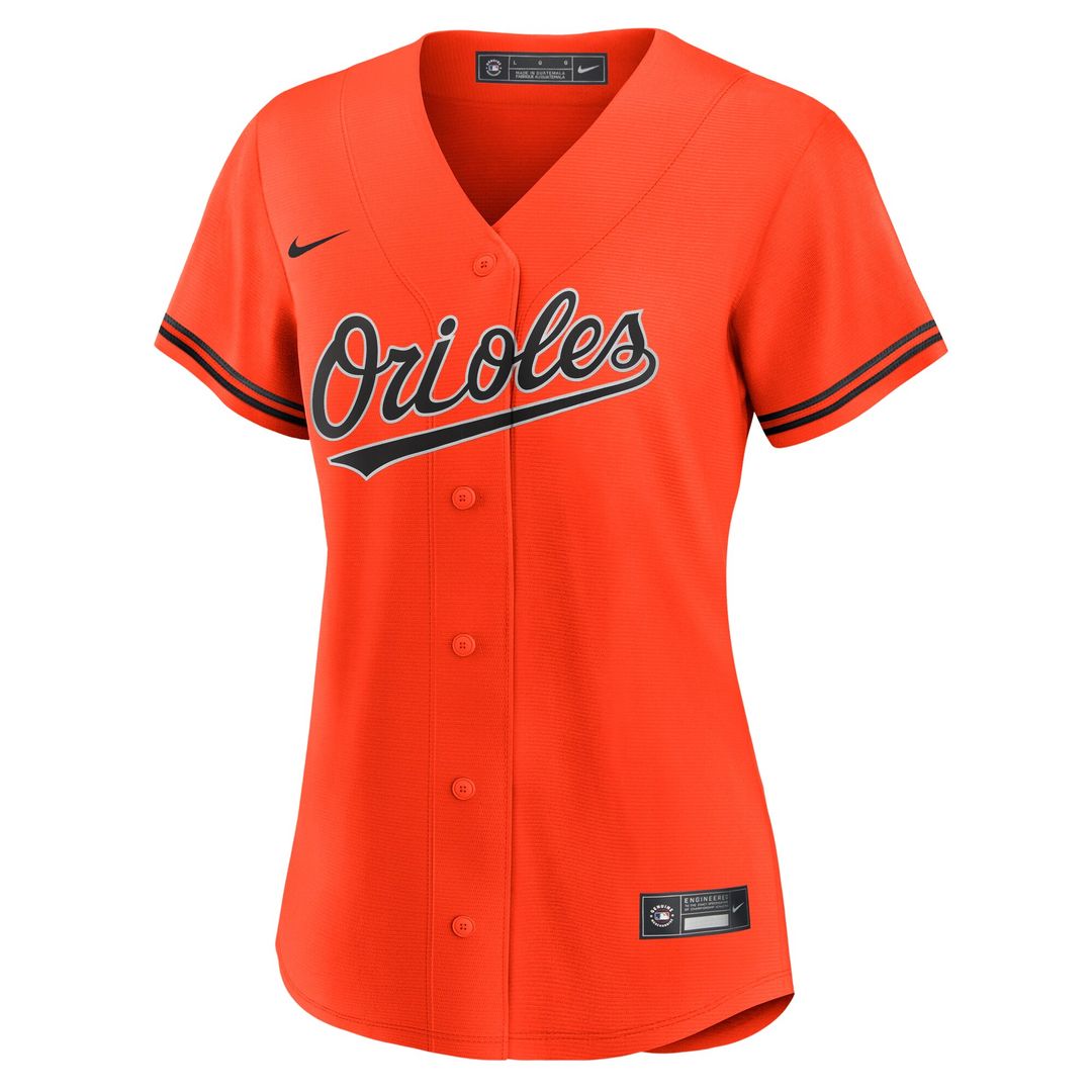 Baltimore Orioles Adley Rutschman Nike Women's Alternate Replica Player Jersey - Orange MLB Team Jersey Baseball Fan Apparel