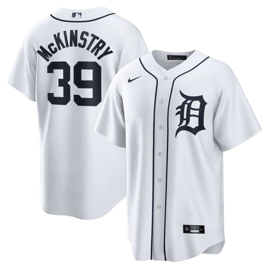 Detroit Tigers Zach McKinstry Nike Home Replica Jersey - White MLB Team Jersey Baseball Fan Apparel