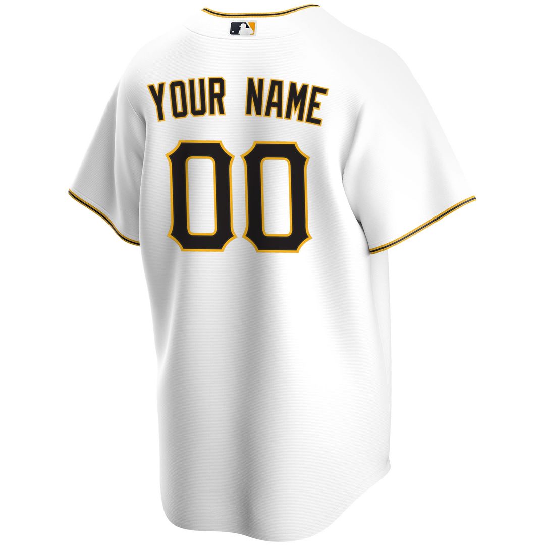 Pittsburgh Pirates Nike Home Replica Custom Jersey - White MLB Team Jersey Baseball Fan Apparel