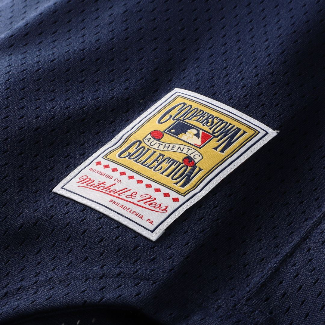 New York Yankees Rickey Henderson Mitchell & Ness Cooperstown Mesh Batting Practice Button - Up Jersey - Navy MLB Team Jersey Baseball Fan Apparel