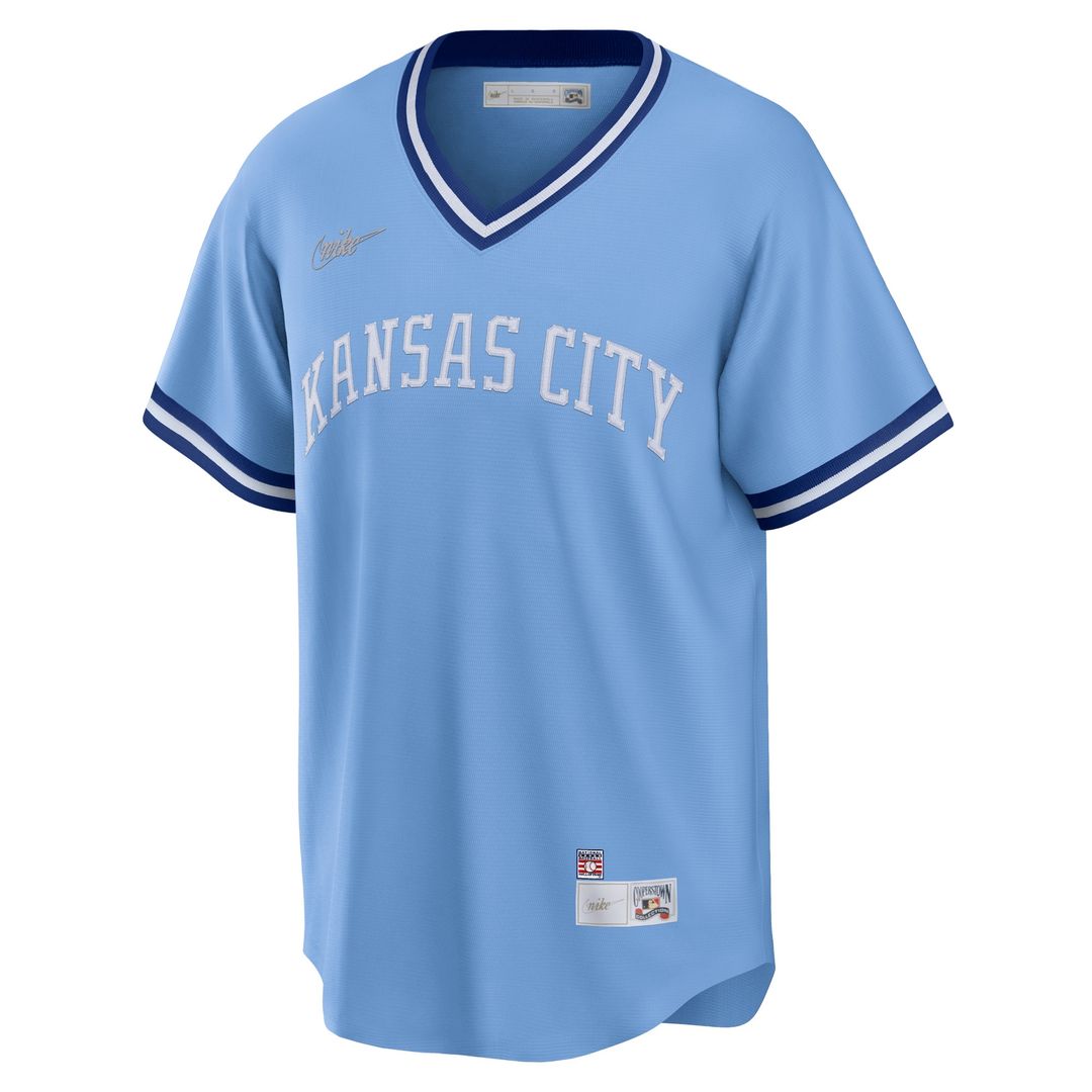 Kansas City Royals George Brett Nike Road Cooperstown Player Jersey - Light Blue MLB Team Jersey Baseball Fan Apparel