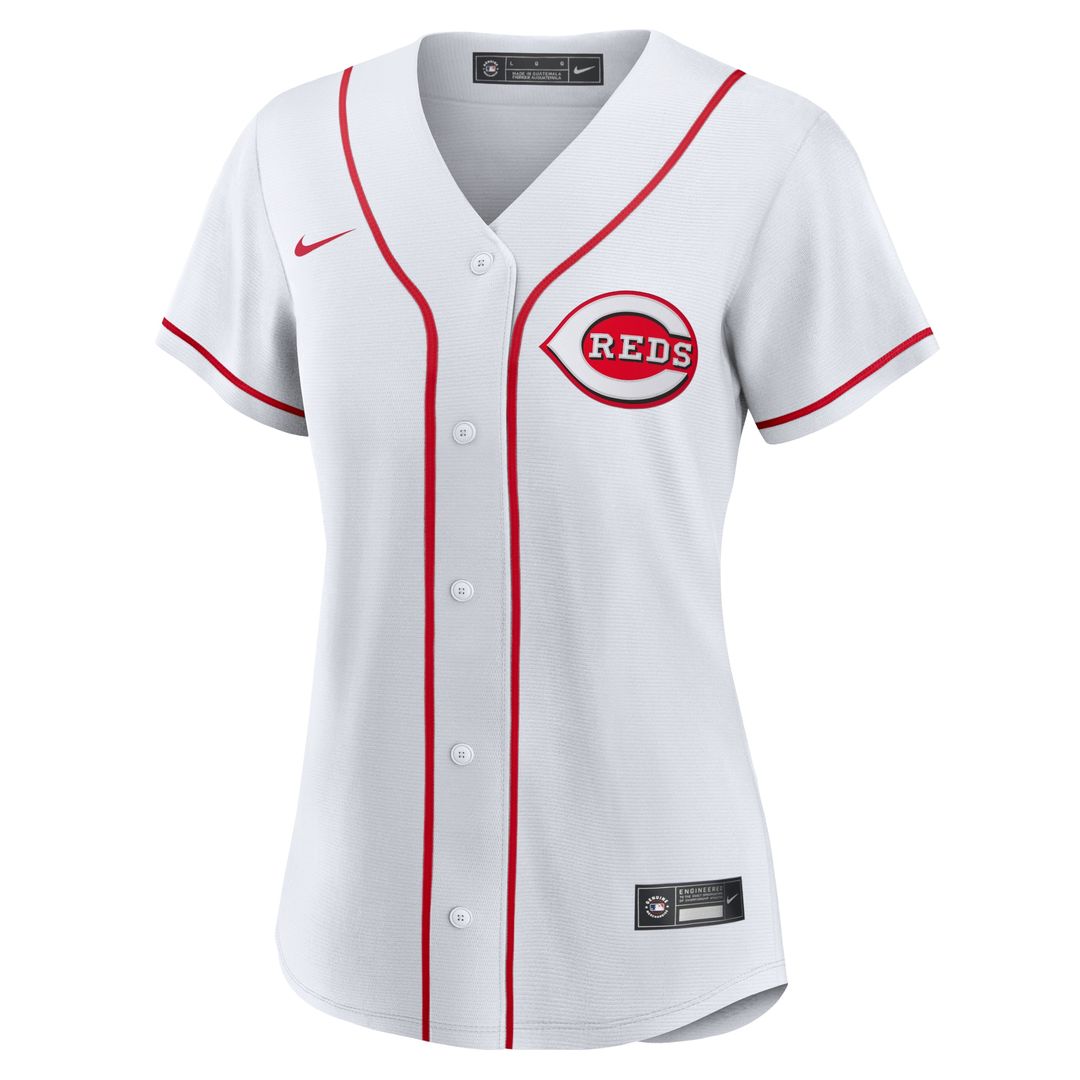 Cincinnati Reds Nike Women's Home Replica Team Jersey - White MLB Team Jersey Baseball Fan Apparel