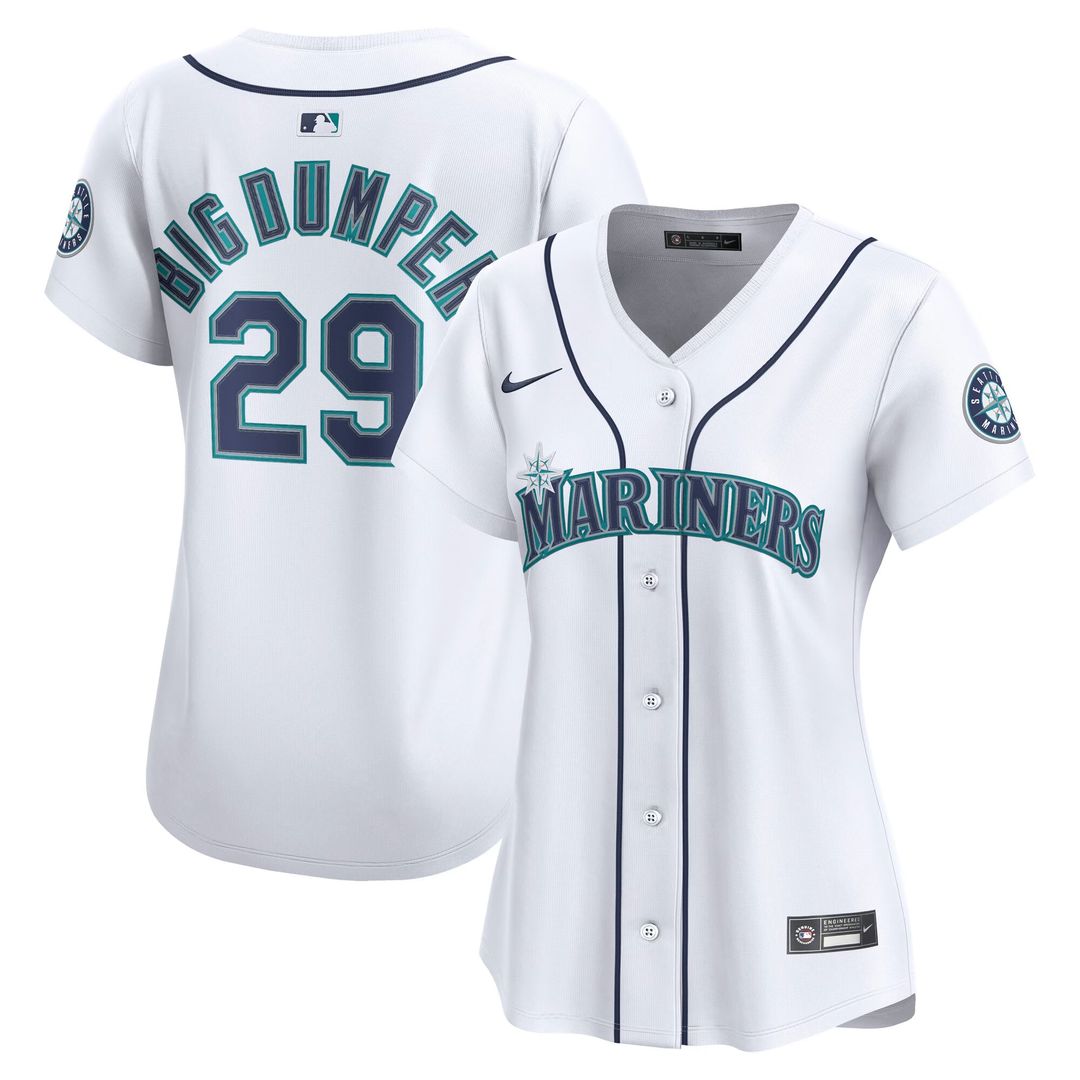 Seattle Mariners Cal Raleigh Nike Women's Home Limited Player Jersey - White MLB Team Jersey Baseball Fan Apparel