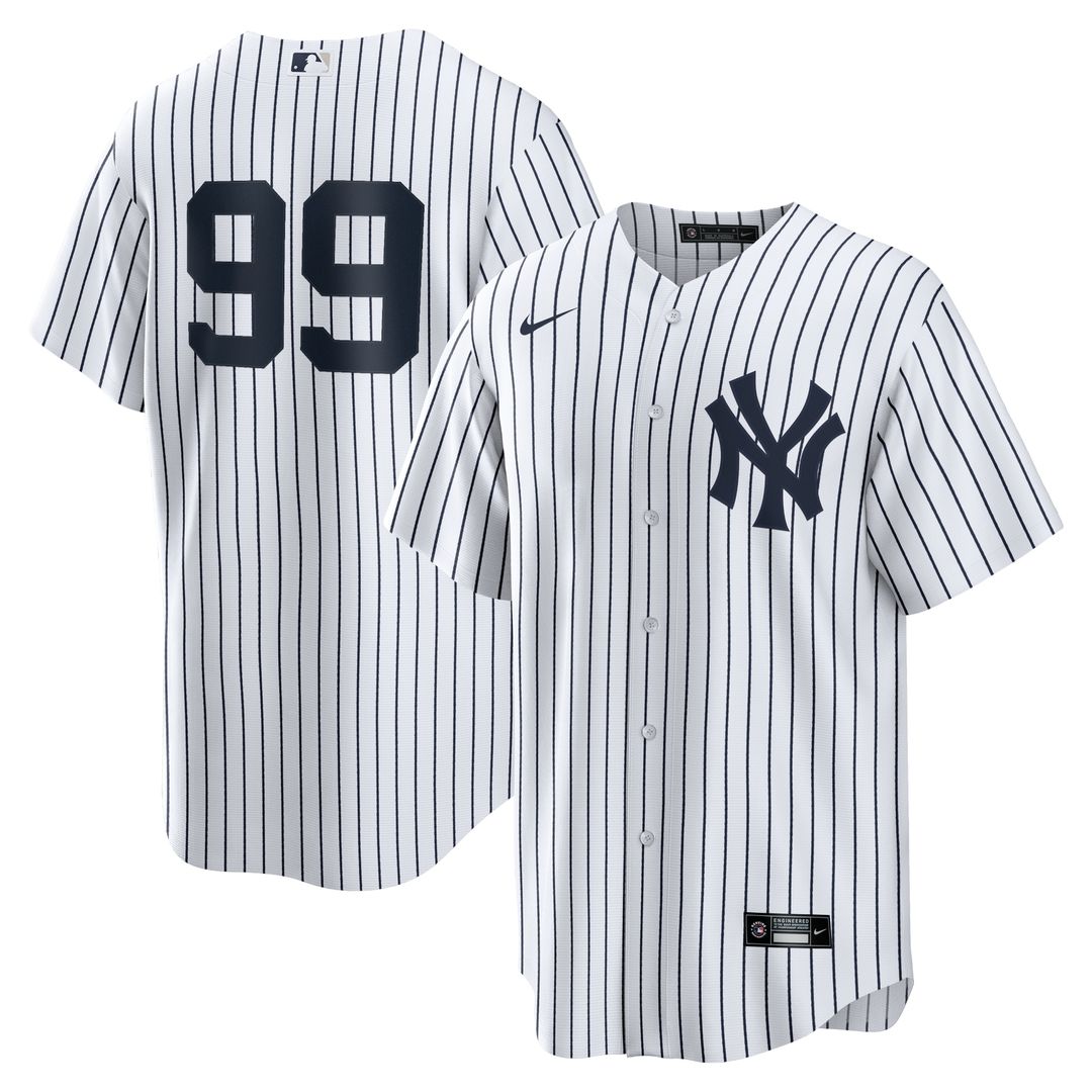 New York Yankees Aaron Judge Nike Home Replica Player Name Jersey - White MLB Team Jersey Baseball Fan Apparel