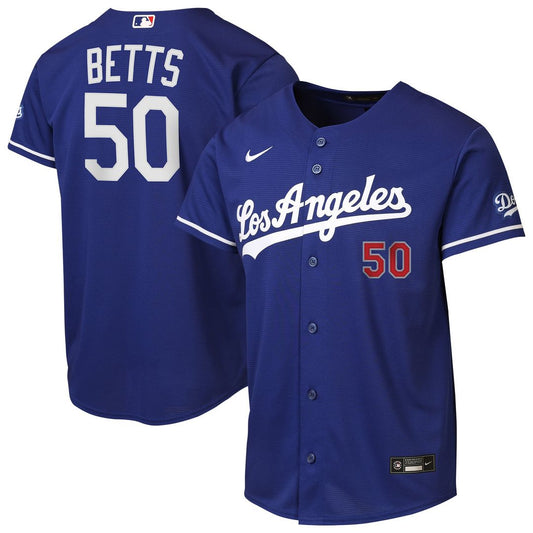 Los Angeles Dodgers Mookie Betts Nike Youth Alternate Stadium Jersey - Royal MLB Team Jersey Baseball Fan Apparel