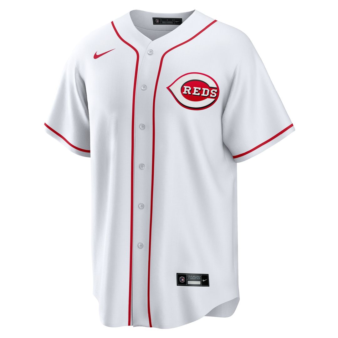 Cincinnati Reds Spencer Steer Nike Home Replica Jersey - White MLB Team Jersey Baseball Fan Apparel