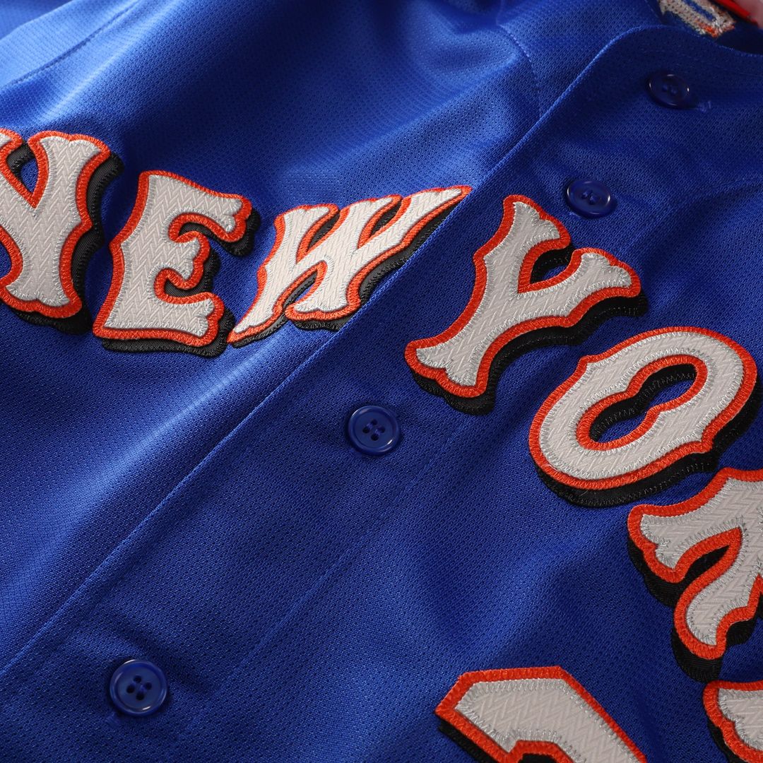 New York Mets Mike Piazza Mitchell & Ness Cooperstown Mesh Batting Practice Button - Up Jersey - Orange MLB Team Jersey Baseball Fan Apparel