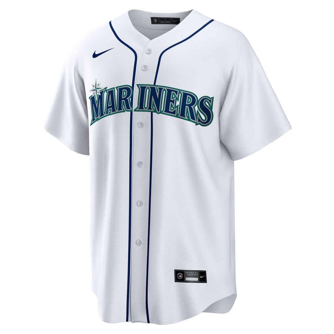 Seattle Mariners Josh Naylor Nike Home Replica Jersey - White MLB Team Jersey Baseball Fan Apparel