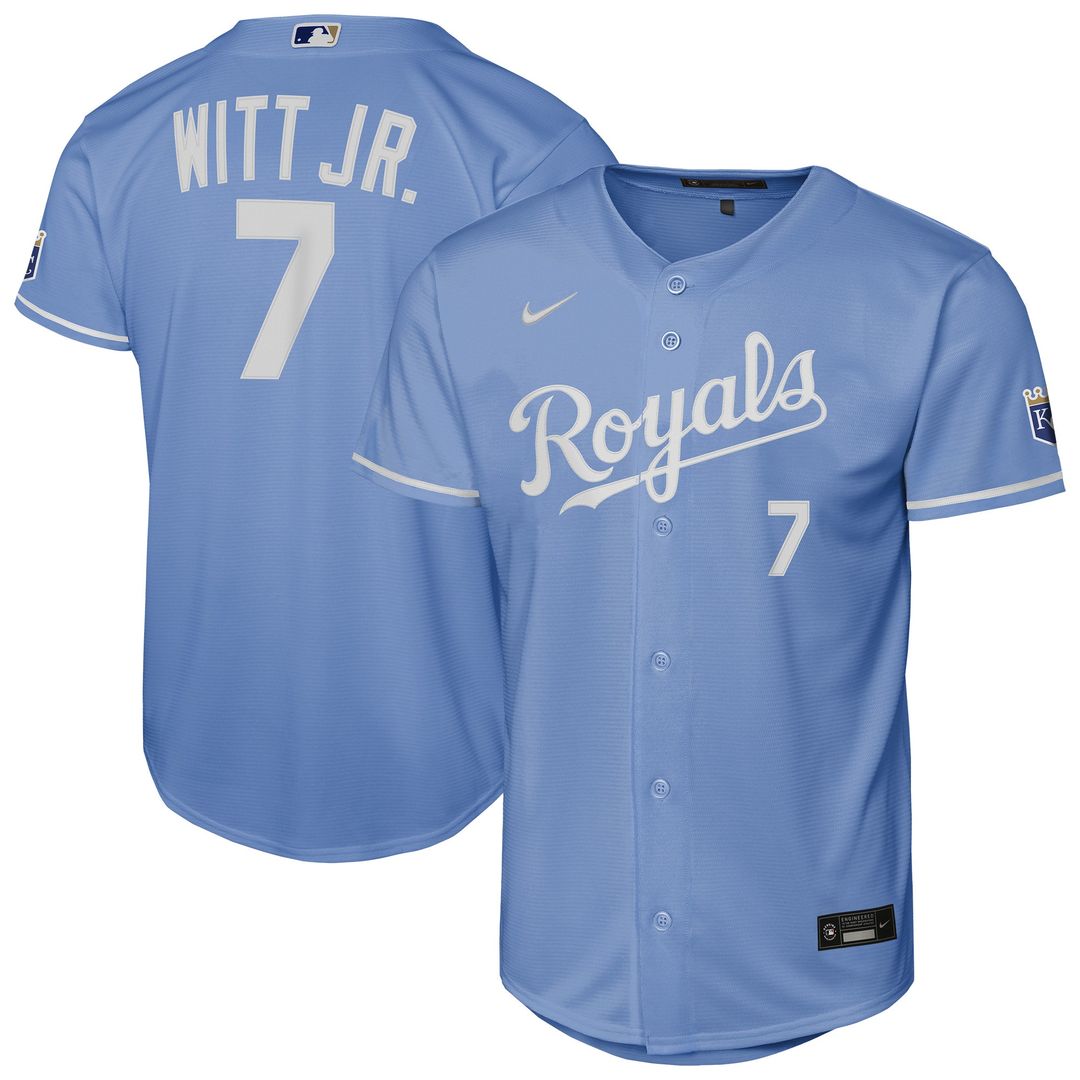 Kansas City Royals Bobby Witt Jr. Nike Youth Home Stadium Jersey - White MLB Team Jersey Baseball Fan Apparel