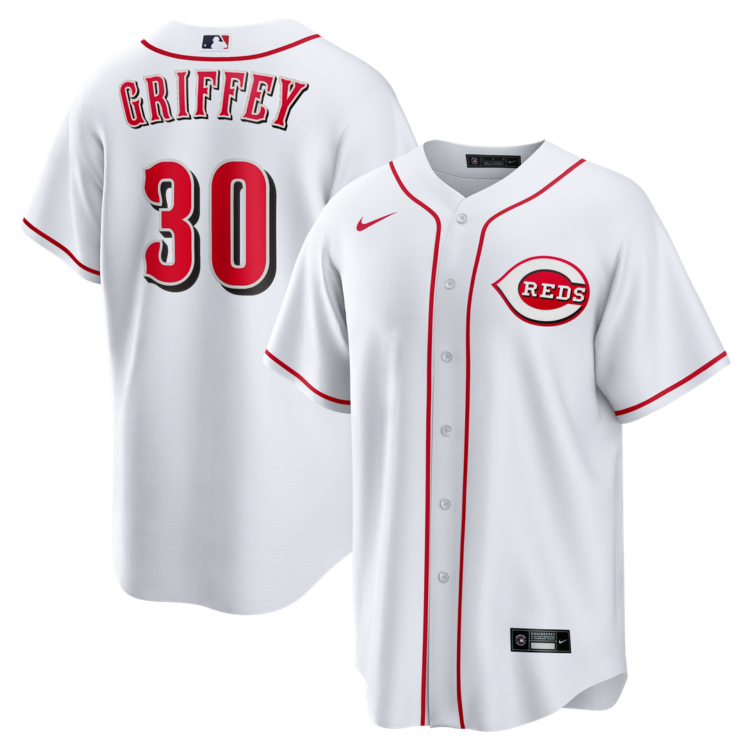 Cincinnati Reds Ken Griffey Jr. Nike Home Retired Player Replica Jersey - White MLB Team Jersey Baseball Fan Apparel