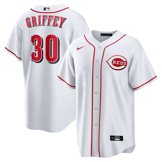 Cincinnati Reds Ken Griffey Jr. Nike Home Retired Player Replica Jersey - White MLB Team Jersey Baseball Fan Apparel
