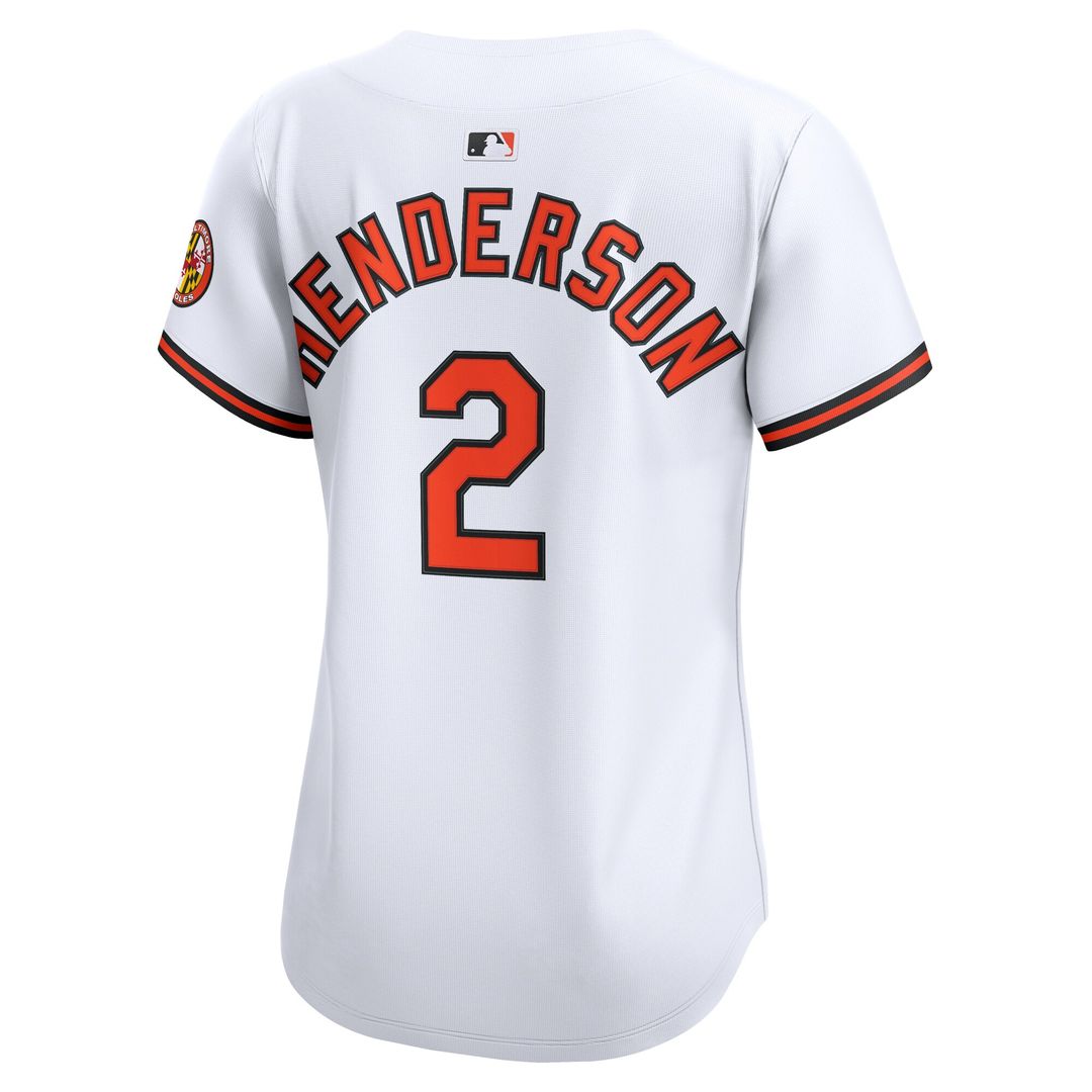 Baltimore Orioles Gunnar Henderson Nike Women's Home Limited Player Jersey - White MLB Team Jersey Baseball Fan Apparel