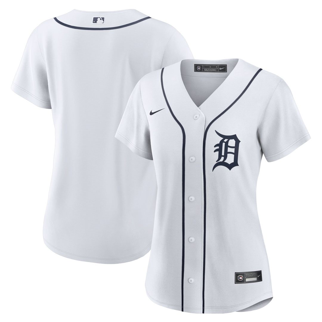 Detroit Tigers Nike Women's Home Replica Team Jersey - White MLB Team Jersey Baseball Fan Apparel