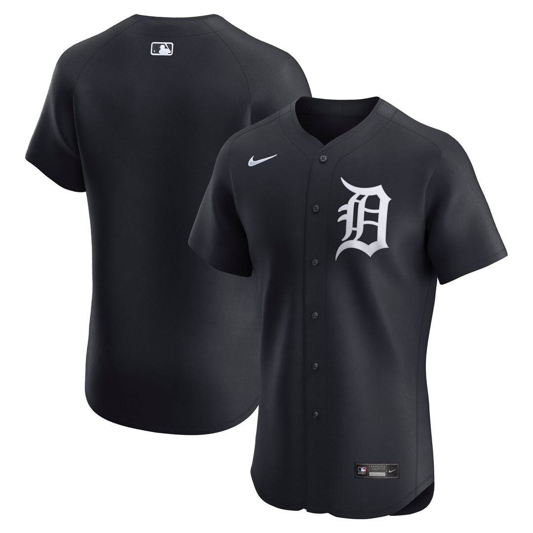 Detroit Tigers Nike Alternate 2 Elite Jersey - Navy MLB Team Jersey Baseball Fan Apparel