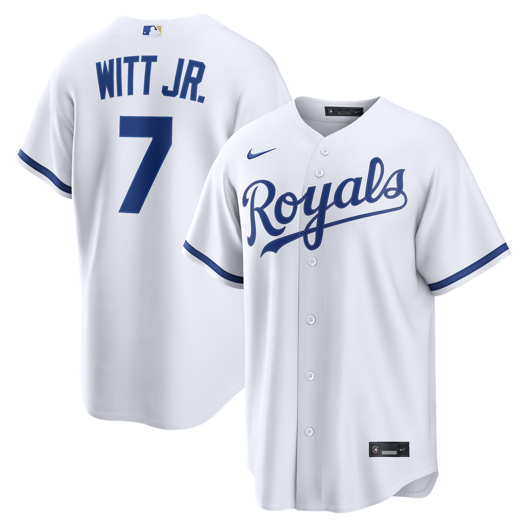 Kansas City Royals Bobby Witt Jr. Nike Home Replica Jersey - White MLB Team Jersey Baseball Fan Apparel