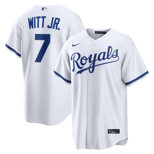Kansas City Royals Bobby Witt Jr. Nike Home Replica Jersey - White MLB Team Jersey Baseball Fan Apparel