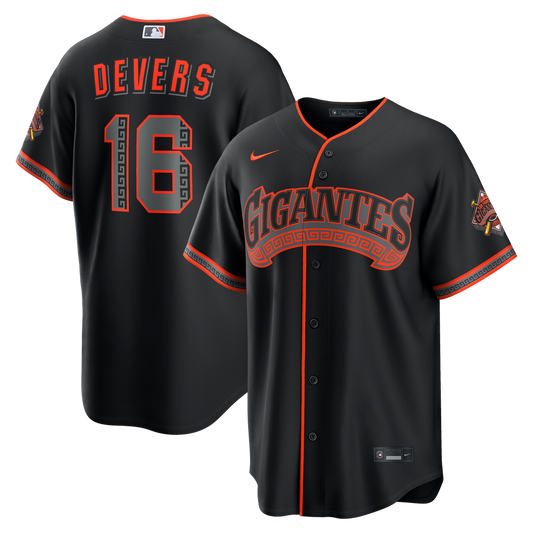 San Francisco Giants Rafael Devers Nike Alternate Stadium Jersey - Black MLB Team Jersey Baseball Fan Apparel