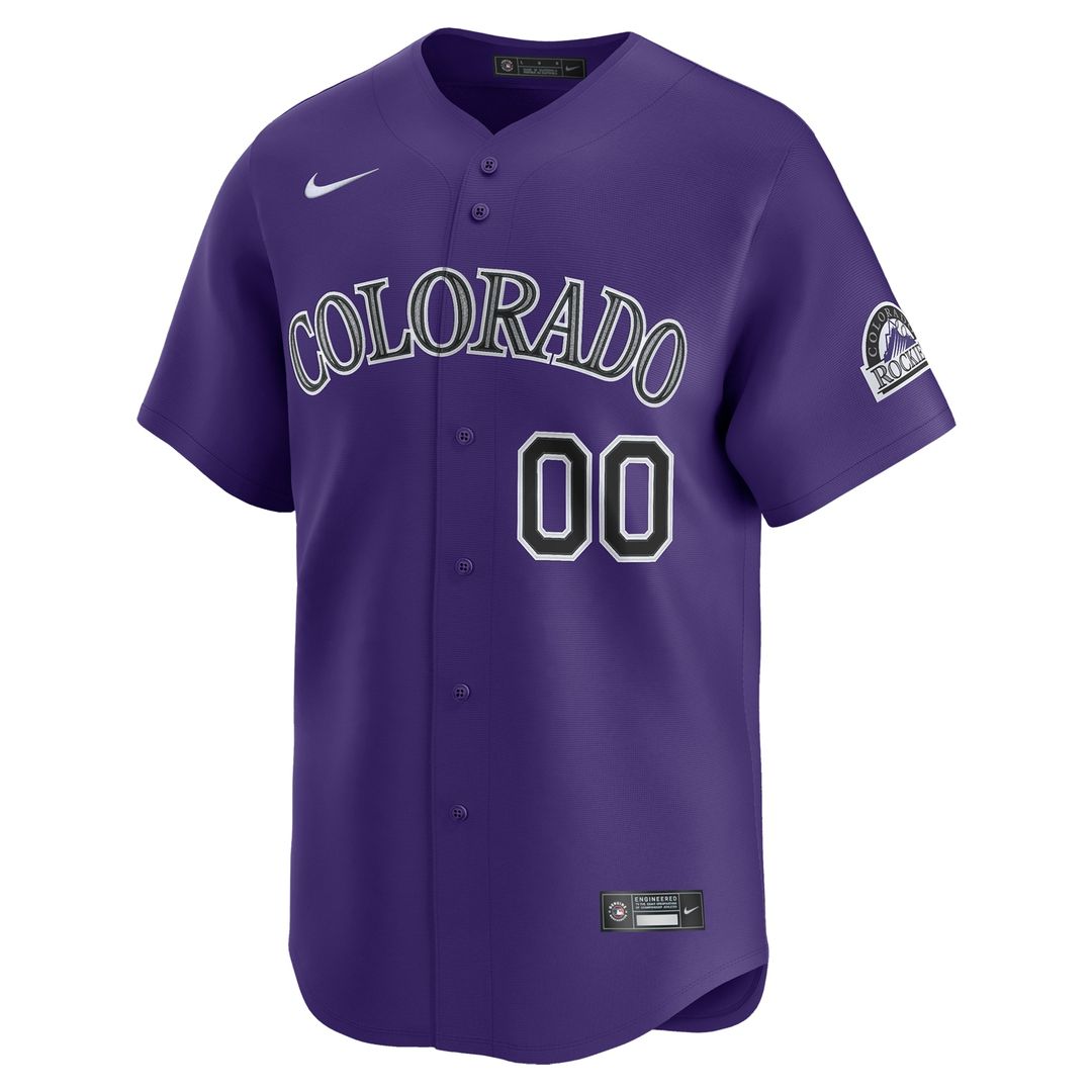 Colorado Rockies Nike Alternate Limited Custom Jersey - Purple MLB Team Jersey Baseball Fan Apparel