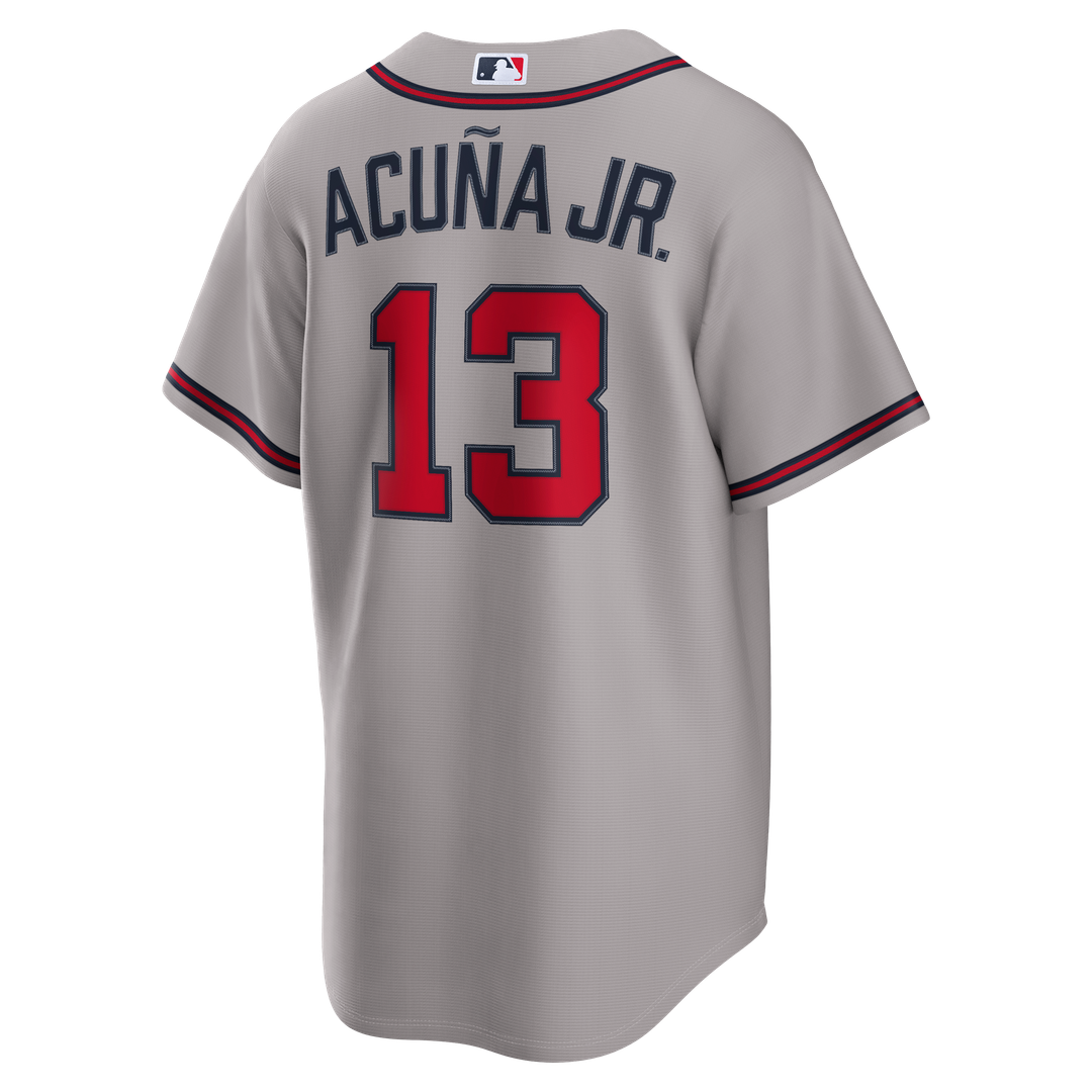 Atlanta Braves Ronald Acuña Jr. Nike Road Replica Jersey - Gray MLB Team Jersey Baseball Fan Apparel