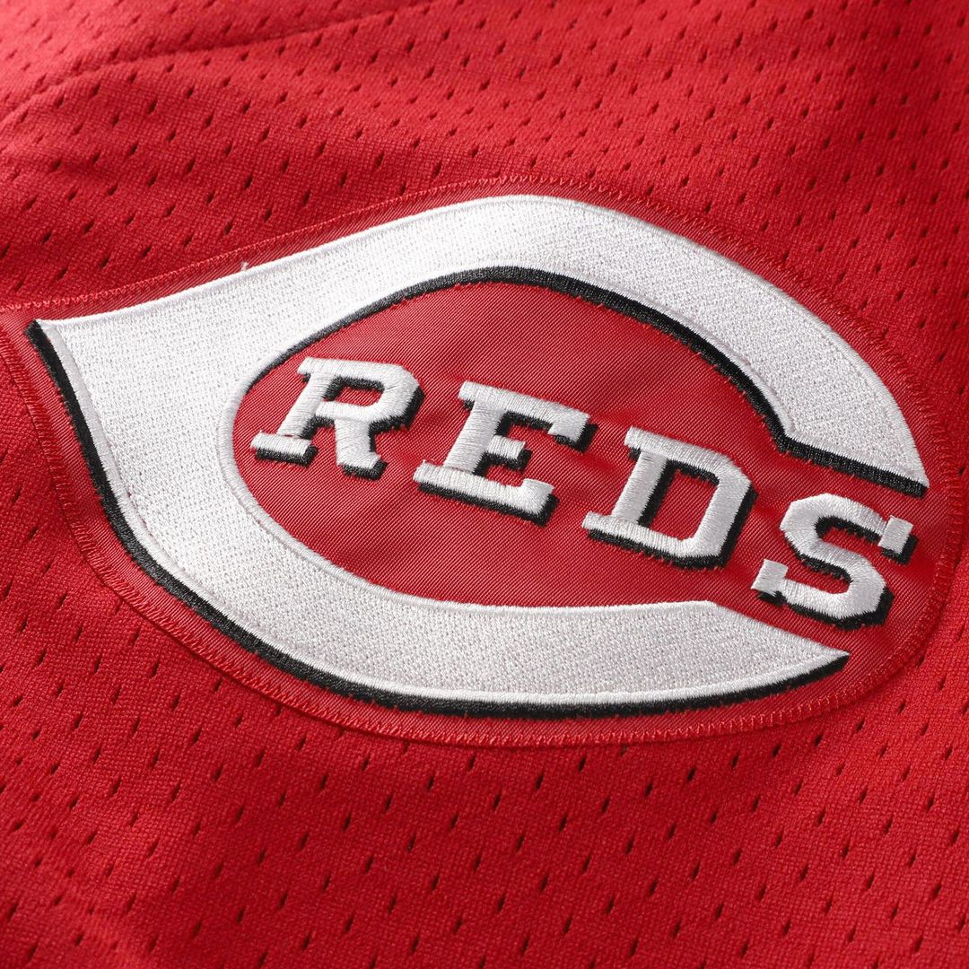 Cincinnati Reds Barry Larkin Mitchell & Ness Throwback Cooperstown Mesh Batting Practice Jersey - Red MLB Team Jersey Baseball Fan Apparel