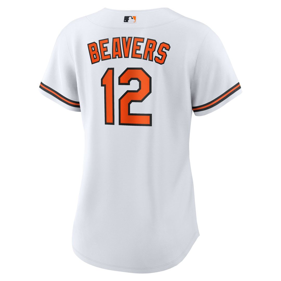 Baltimore Orioles Dylan Beavers Nike Women's Home Replica Jersey - White MLB Team Jersey Baseball Fan Apparel