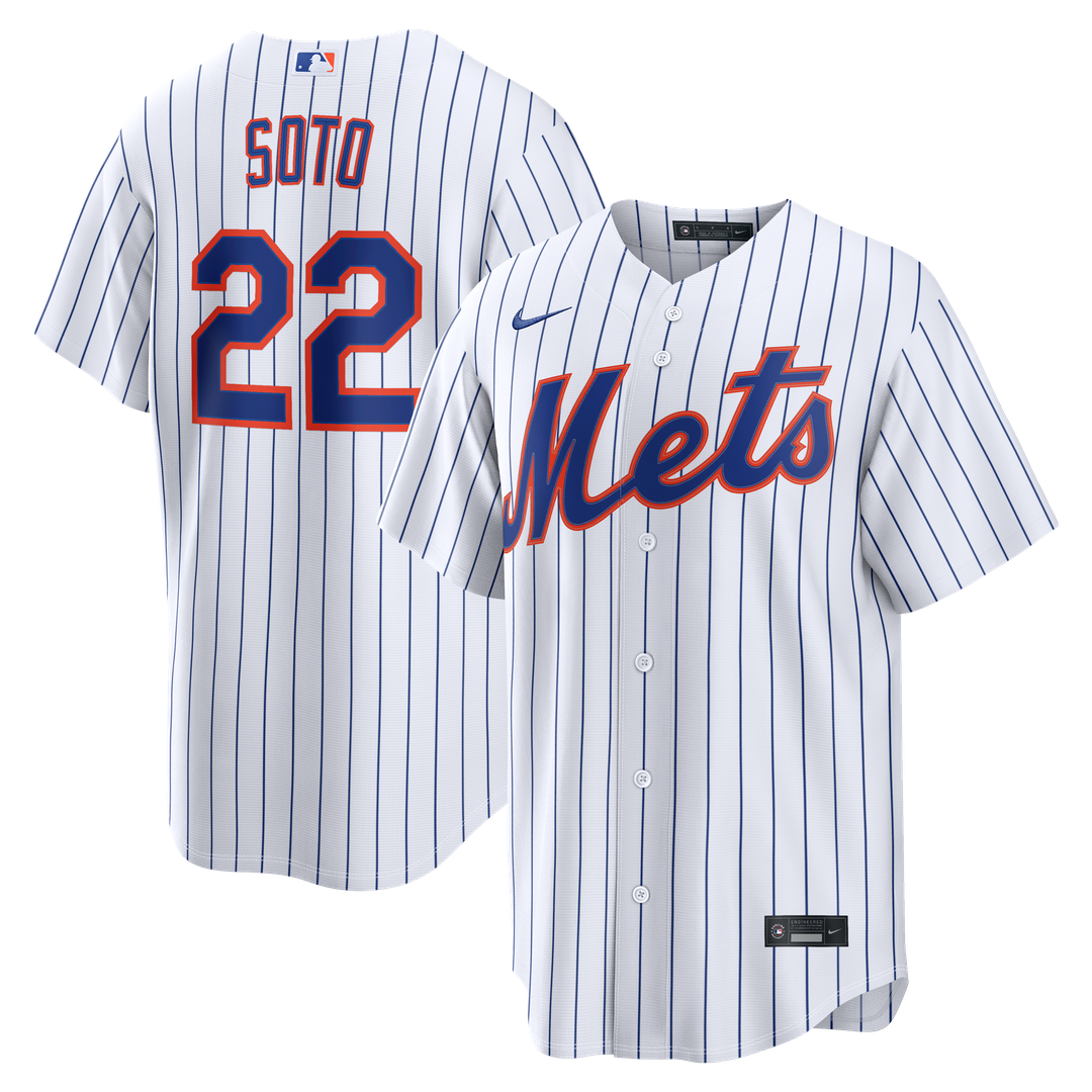New York Mets Juan Soto Nike Home Replica Jersey - White MLB Team Jersey Baseball Fan Apparel
