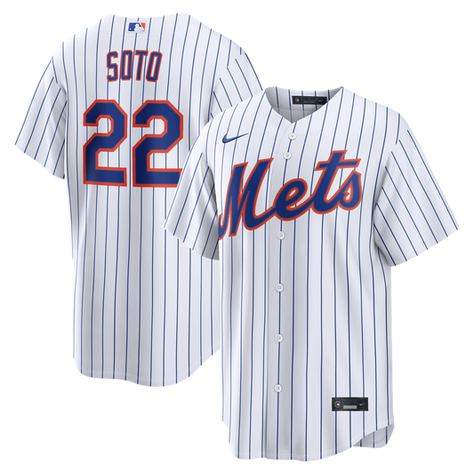New York Mets Juan Soto Nike Home Replica Jersey - White MLB Team Jersey Baseball Fan Apparel