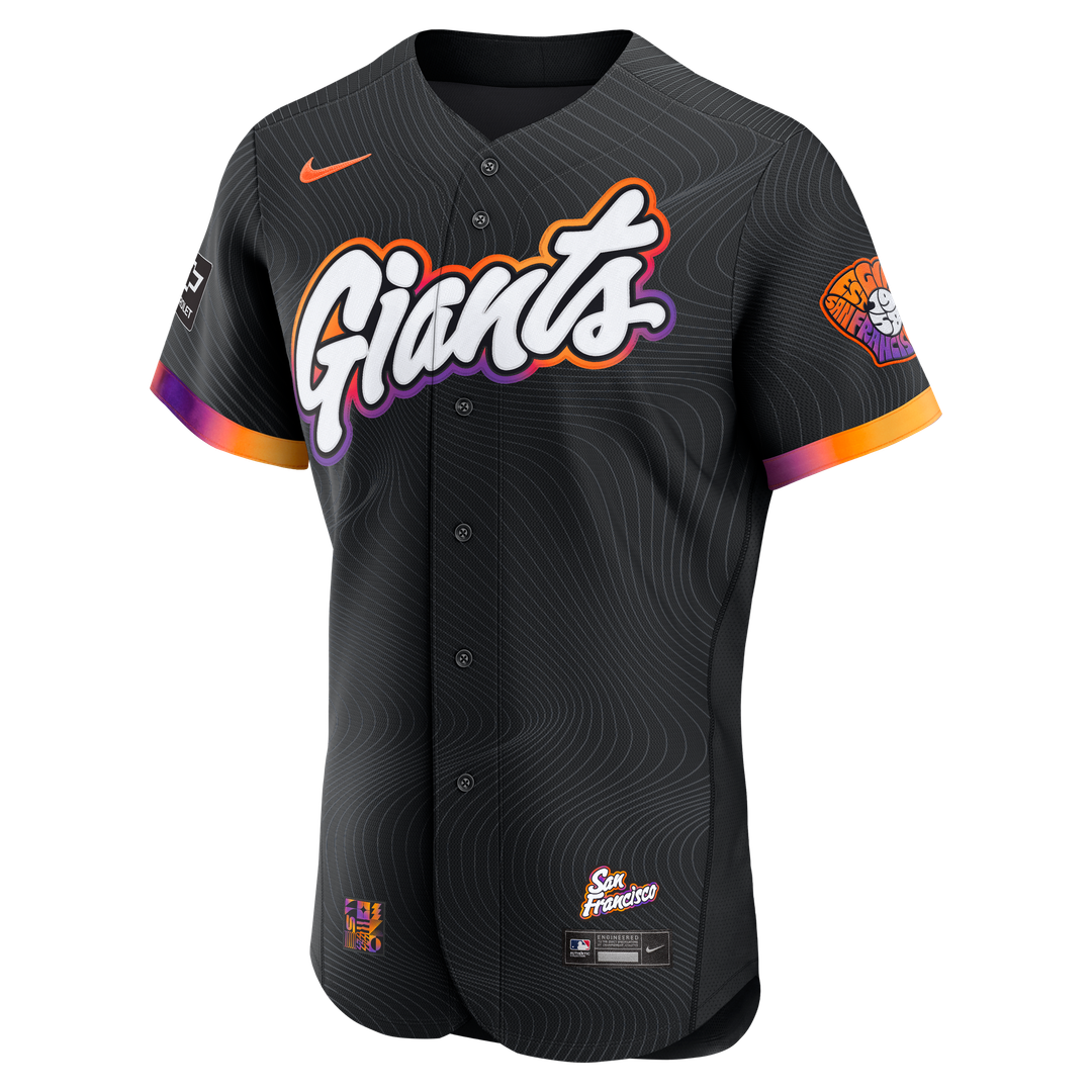 San Francisco Giants Nike City Connect Authentic Sponsor Patch Jersey - Anthracite MLB Team Jersey Baseball Fan Apparel