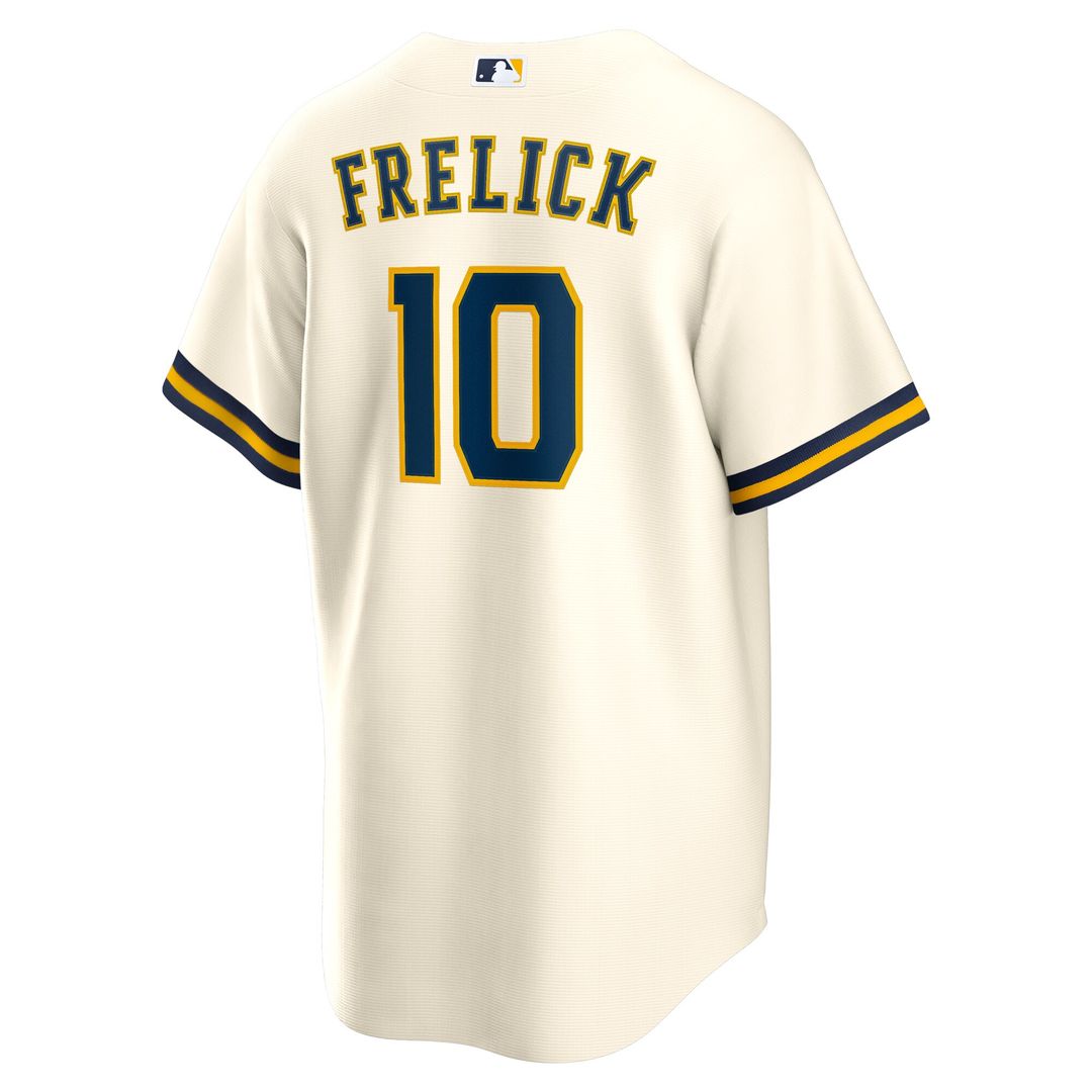Milwaukee Brewers Sal Frelick Nike Home Replica Player Jersey - Cream MLB Team Jersey Baseball Fan Apparel